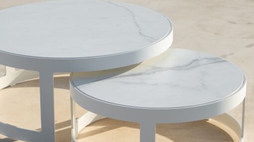 Aabu ceramic round modern luxury furniture white luxury hospitality
